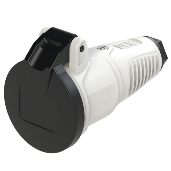 2512-gs Розетка переносна 3х16А (schuko) з підпружиненою кришкою IP54 Taurus2, світло сірий/чорний