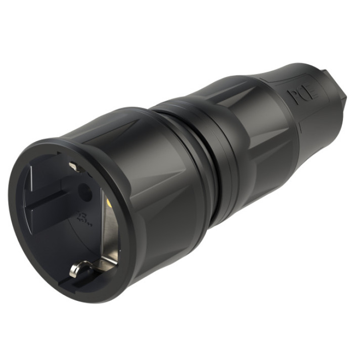 25710-ss Розетка переносна 3х16А (schuko) IP20 TopTaurus2, чорний