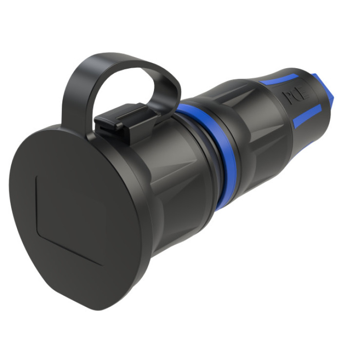 25711-sbc Розетка переносна 3х16А (schuko safety) IP54 TopTaurus2, синій