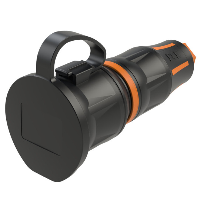 25711-so Розетка переносна 3х16А (schuko) IP54 TopTaurus2, помаранчевий