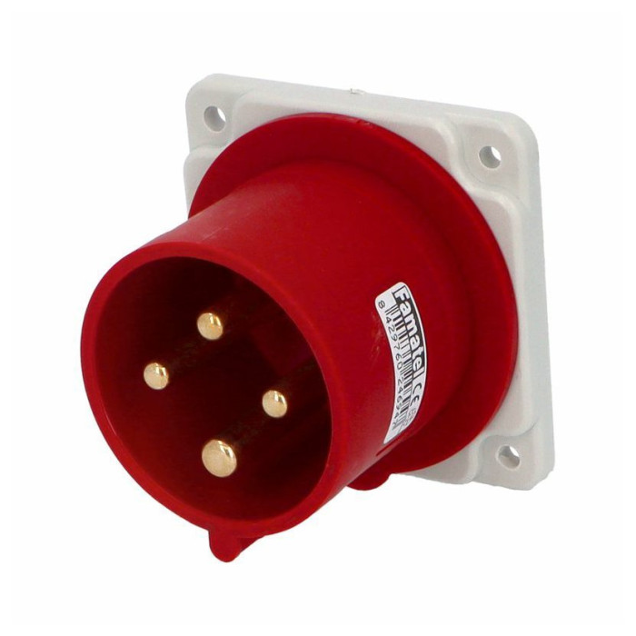 13372 Штекер врізний 4x32A 6h IP54