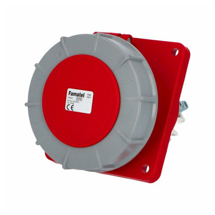 24338 Розетка врізна похила 5x125A 6h IP67