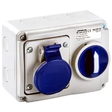 25114 Розетка CEE з відключенням 16А 3p 230V IP44