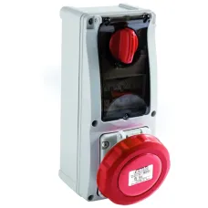 25307 Розетка CEE з відключенням 63А 5p 400V IP67