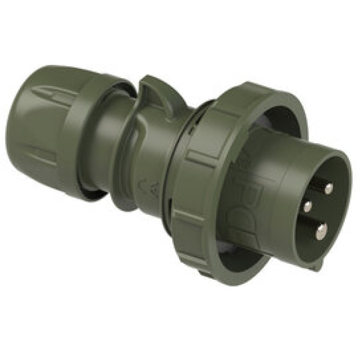 0132-6.uv Штекер CEE 16A 3p 6h IP67 бронзово-зелений