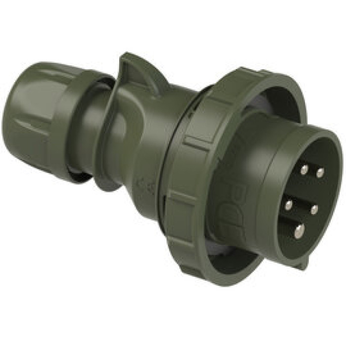 0252-6.uv Штекер CEE 32A 5p 6h IP67 бронзово-зелений