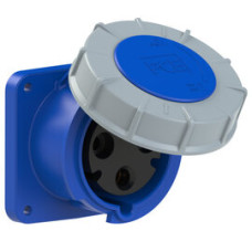 333-6 Розетка CEE врізна пряма (100x100) 63A 3p 6h IP67