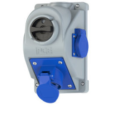 96061351 Розетка CEE настінна COMBO-POL з відключенням 16A 3p 6h IP44