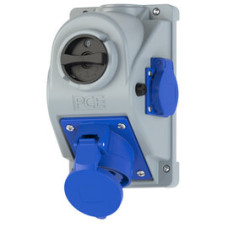 96062351 Розетка CEE настінна COMBO-POL з відключенням 32A 3p 6h IP44