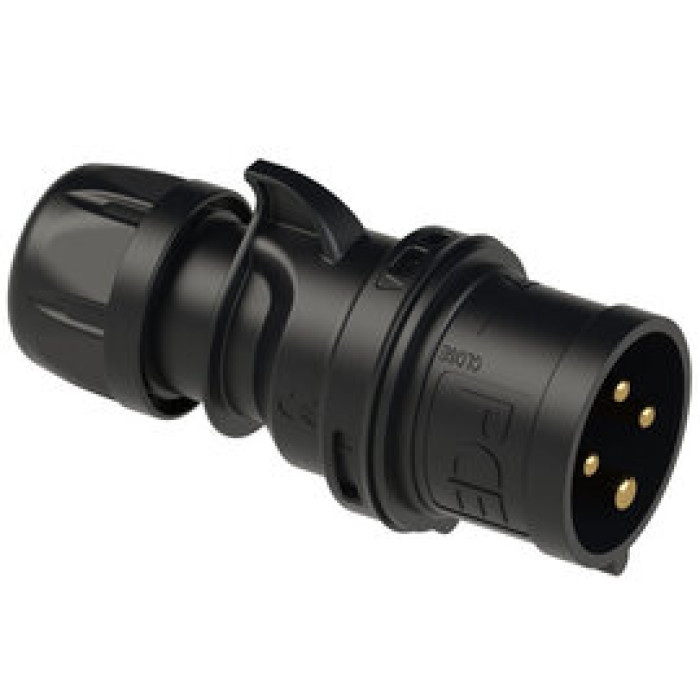 024-6x Штекер CEE 32A 4p 6h чорний