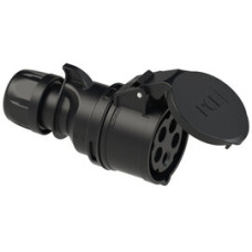 215-6x Розетка CEE 16A 5p 6h IP44 чорна