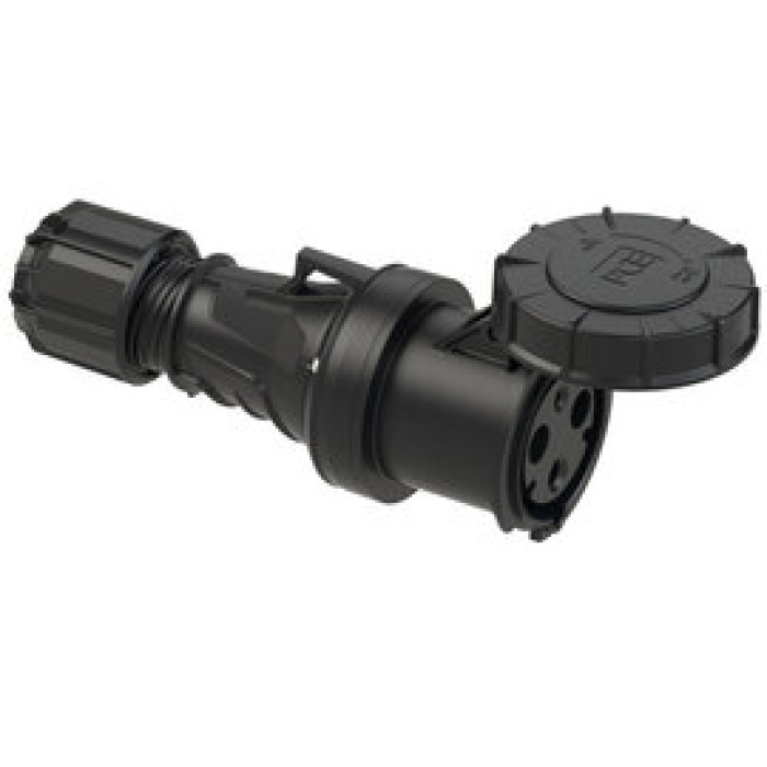 233-6xs Розетка CEE 63A 3p 6h IP67 чорна