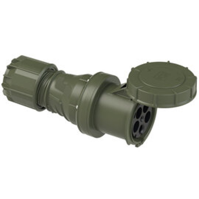 245-6.u Розетка CEE 125A 5p 6h IP67 бронзово-зелена