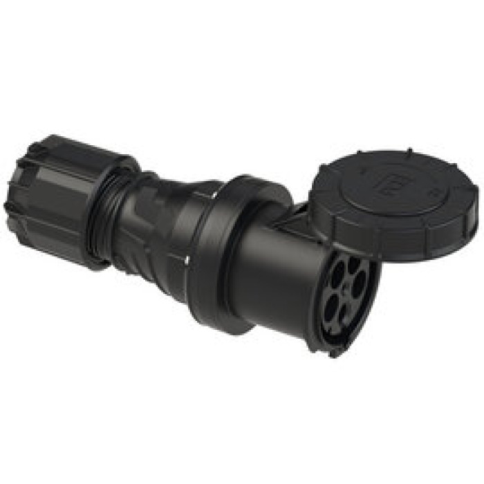 245-6xs Розетка CEE 125A 5p 6h IP67 чорна