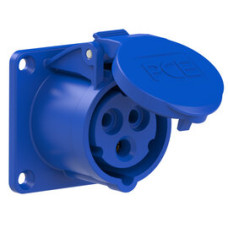 313-6f0 Розетка CEE врізна пряма (65x65мм) 16A 3p 6h IP44/IP54