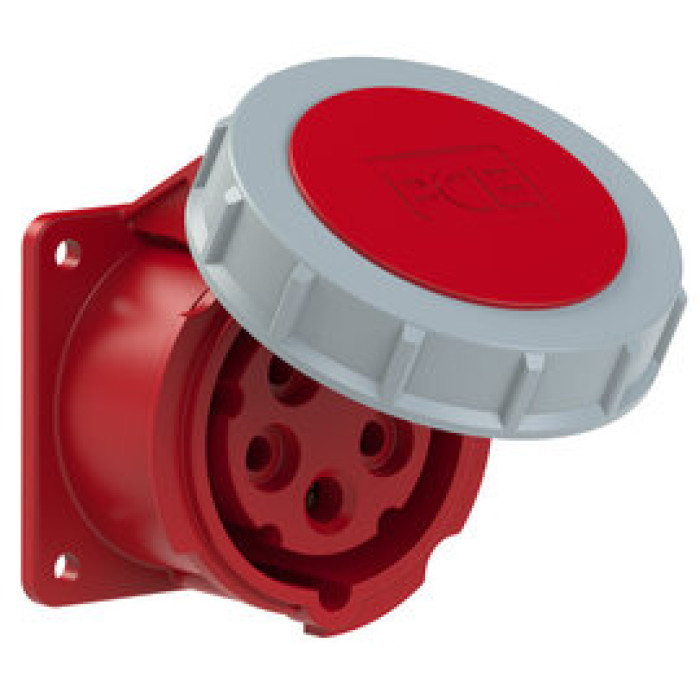 3152-6ttf70 Розетка CEE врізна пряма (70x70мм) 16A 5p 6h IP67