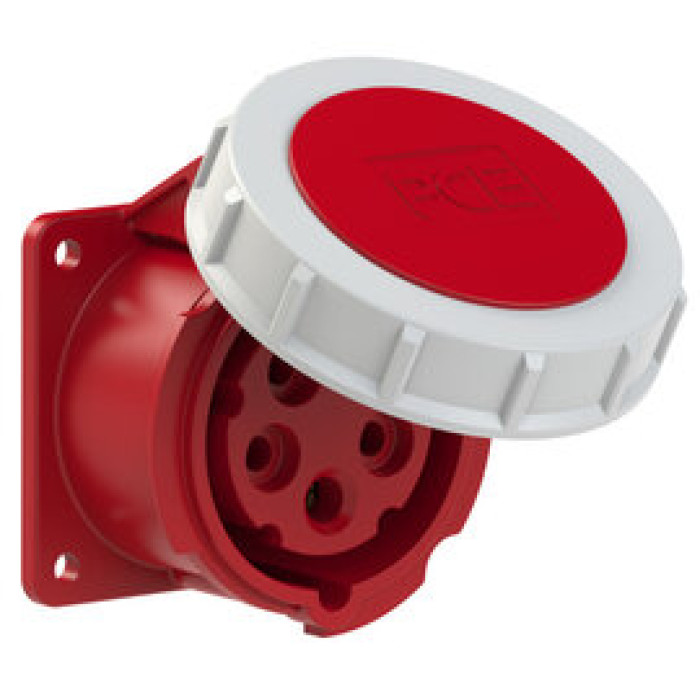 3152-6f70 Розетка CEE врізна пряма (70x70мм) 16A 5p 6h IP67