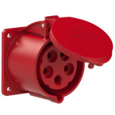 325-6f7v Розетка CEE врізна пряма (75x75мм) 32A 5p 6h IP44/IP54