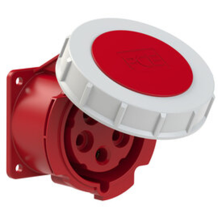 3252-6f70 Розетка CEE врізна пряма (70x70мм) 32A 5p 6h IP67