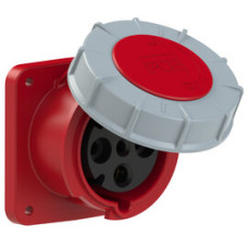 334-6fc Розетка CEE врізна пряма (100x107) 63A 4p 6h IP67