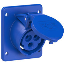 413-6f87 Розетка CEE врізна похила (75x85мм) 16A 3p 6h IP44/IP54