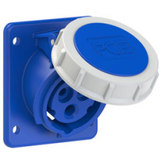 4132-6f87 Розетка CEE врізна похила (75x85мм) 16A 3p 6h IP67