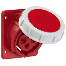 4142-6f87 Розетка CEE врізна похила (75x85мм) 16A 4p 6h IP67
