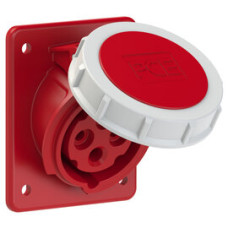 4142-6f8 Розетка CEE врізна похила (80x97мм) 16A 4p 6h IP67