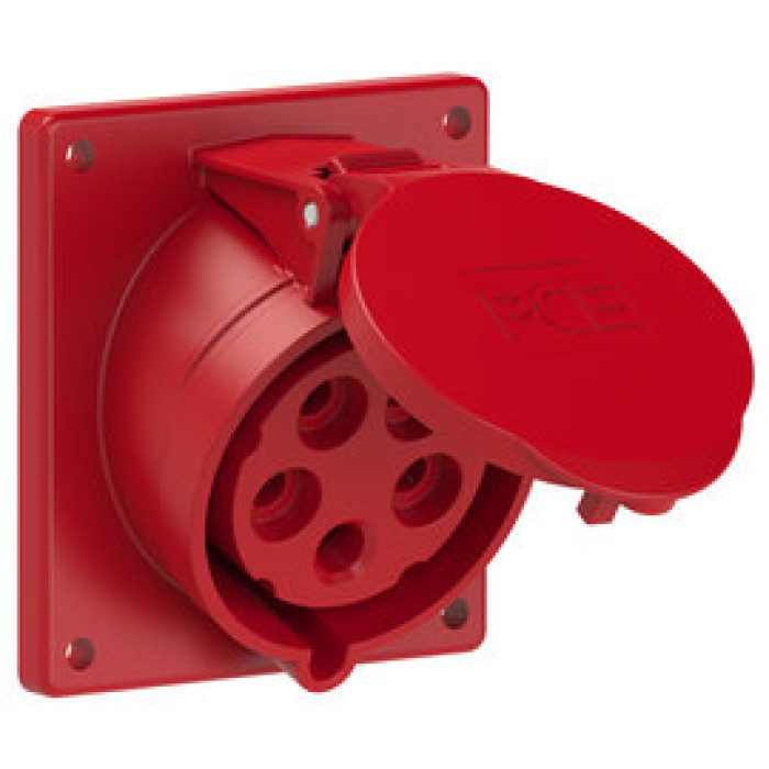 425-6f9 Розетка CEE врізна похила (92x100мм) 32A 5p 6h IP44/IP54