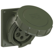 4252-6.u Розетка CEE врізна похила (92x100мм) 32A 5p 6h IP67 бронзово-зелена