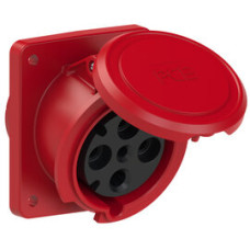 4341-6 Розетка CEE врізна похила (100x112) 63A 4p 6h IP44