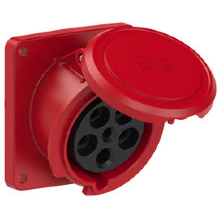 4351-6fd Розетка CEE врізна похила (106x110) 63A 5p 6h IP44