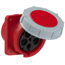 445-6fe Розетка CEE врізна похила (114x114) 125A 5p 6h IP67