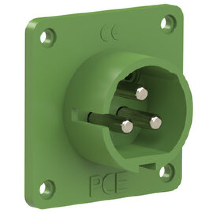 683-3v Вилка врізна CEE 70x70мм 16A 3p 24/42В AC 400Гц IP44