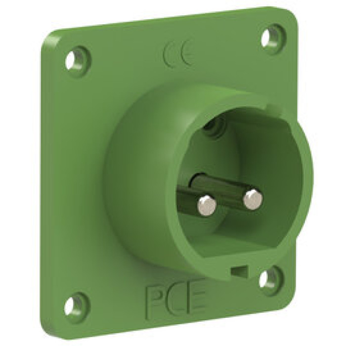 692-11v Вилка врізна CEE 70x70мм 32A 2p 24/42В AC >400-500Гц IP44