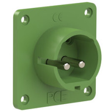 692-3v Вилка врізна CEE 70x70мм 32A 2p 24/42В AC 400Гц IP44