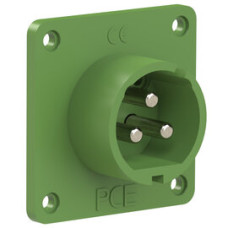 693-11v Вилка врізна CEE 70x70мм 32A 3p 24/42В AC >400-500Гц IP44