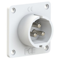 693-12v Вилка врізна CEE 70x70мм 32A 3p 42В AC 50/60Гц IP44