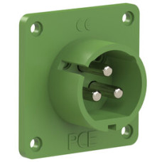 693-2v Вилка врізна CEE 70x70мм 32A 3p 24/42В AC 300Гц IP44