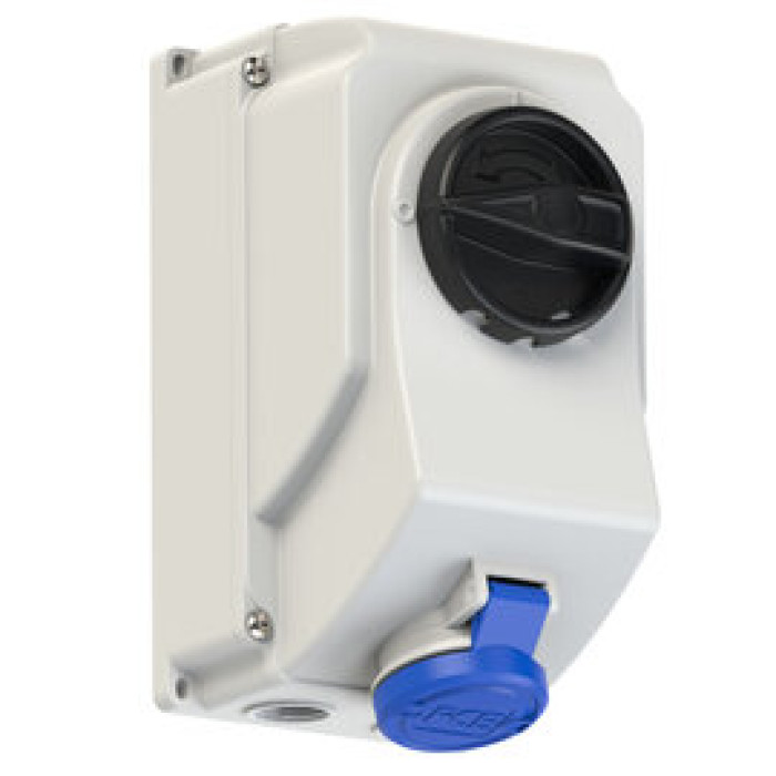 7513-6 Розетка CEE з відключенням 16A 3p 6h IP44/IP54