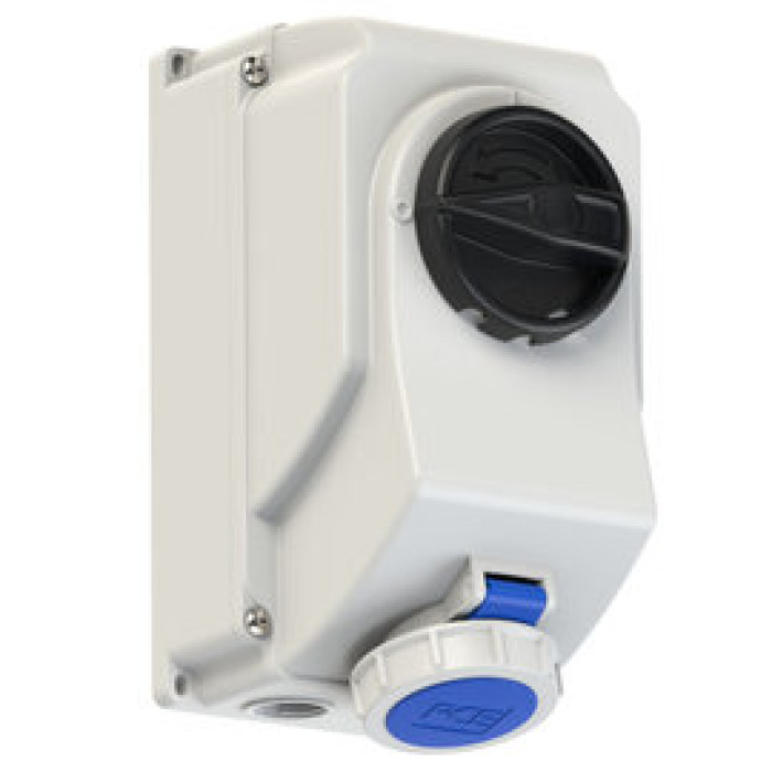 75132-6 Розетка CEE з відключенням 16A 3p 6h IP66/IP67