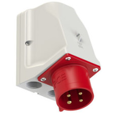 9524-6 Штекер настінний CEE 32A 4p 6h IP44