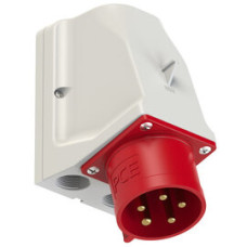 9525-6 Штекер настінний CEE 32A 5p 6h IP44