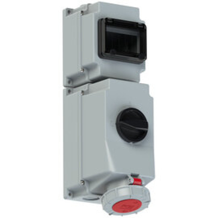 76342-6 Розетка CEE з відключенням DIN 63A 4p 6h IP66/IP67