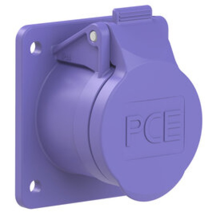 372f8v Розетка врізна CEE 60x70мм 32A 2p 24В AC 50/60Гц IP44/IP54