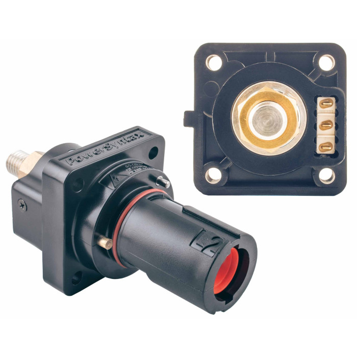 Штекер врізний PowerSyntax 750A L2 з накидною системою підключення, розмір M12 (в т.ч. мікровимикач)