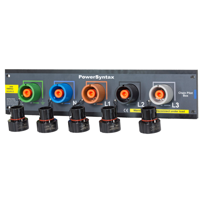 Розеточний PowerSyntax 19" Chain Pilot Box 5P 480A Розмір 2,5U