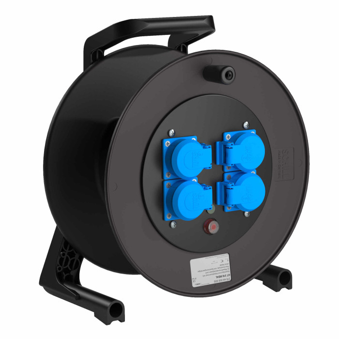 Кабельна котушка каучукова 4xSchuko+power indicator