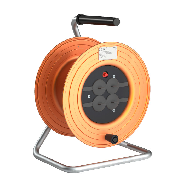 Кабельна котушка металева 4xSchuko IP40