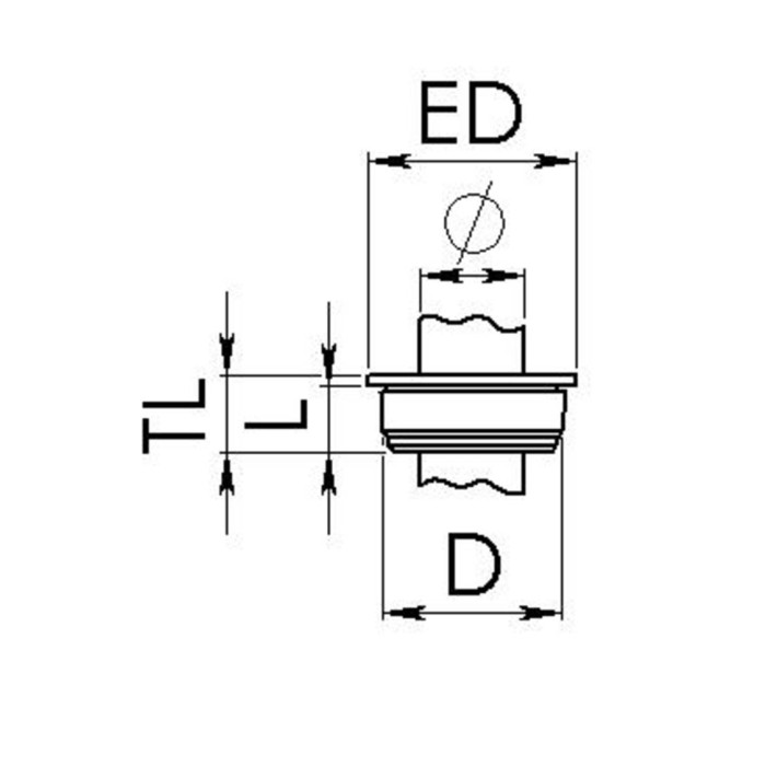 Заглушка EST 25 RAL 7035